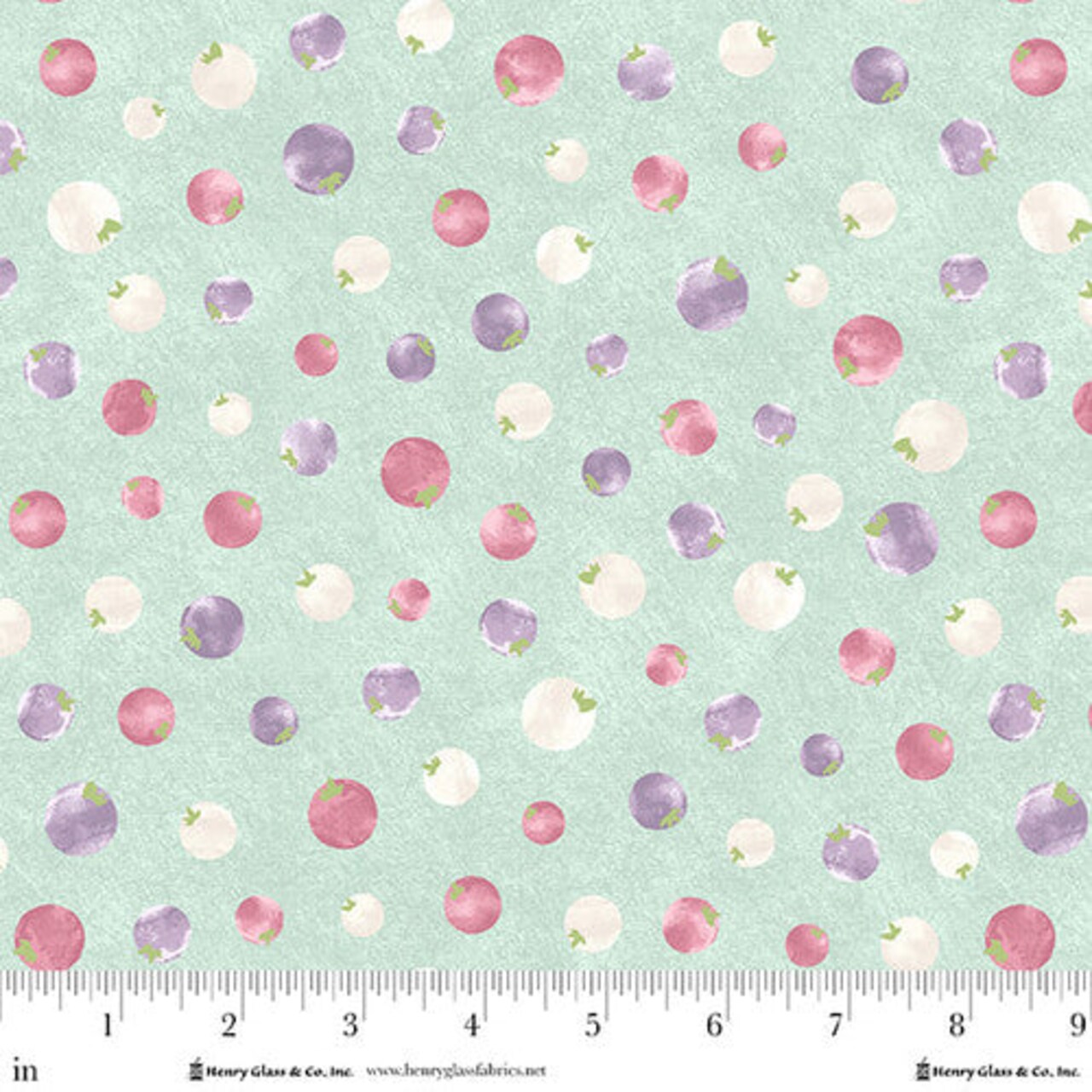 Fabric Henry Glass Sea Glass Berry Dots My Sunroom by the Quarter Yard 1899-60